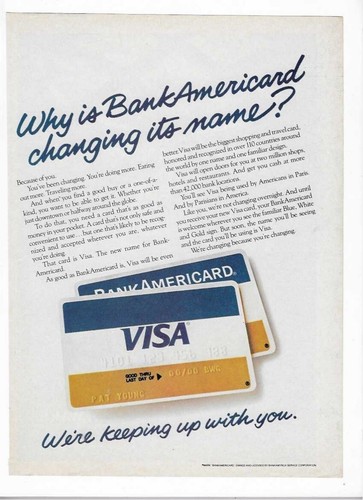 1977 visa bank americard - americard, &